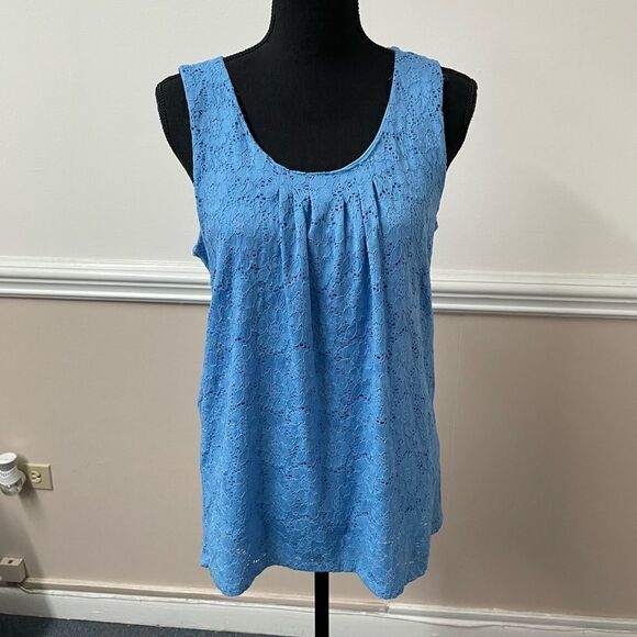 Ellen Tracy Company Lace Tank Top - Picture 1 of 3